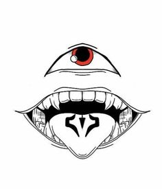 an eye with the word evil written on it's upper lip and bottom part