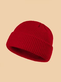 Red Casual Collar  Fabric Plain Beanie Embellished  Fall/Winter Women Accessories Revivebur Cosplay, Tricky Costume, Closet Halloween Costumes, Twenty One Pilots Concert Outfit, Dance Team Costumes, Small Beanie, Red Beanie Hat, Monster Costumes