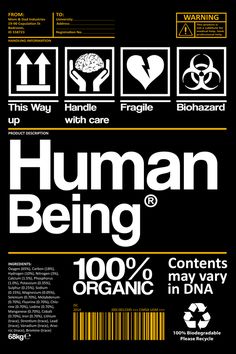 a poster with information about human being