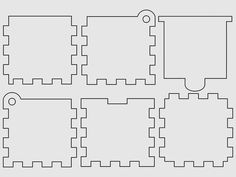 four pieces of puzzle are shown in the shape of square and rectangles, with one piece missing