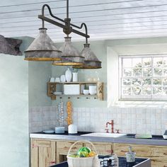 a kitchen filled with lots of counter top space