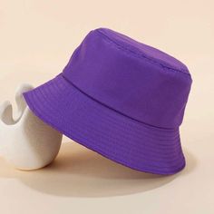 Casual Solid Purple Bucket Hat Made With 100% Polyester, Great For Any Outfit, Baby Doll Dress, Jeans, Leggings - Whatever Works For Your Style. Circumference 23 Brim Length 2.5 Height 3.5 Basic Solid Color Hats For Spring, Basic Solid Summer Hats, Casual Purple Sun Hat For Summer, Basic Adjustable Summer Hat, Casual Purple Sun Hat With Short Brim, Casual Purple Bucket Hat For Spring, Casual Purple Summer Sun Hat, Trendy Purple Bucket Hat For Spring, Purple One Size Fits Most Bucket Hat