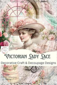 victorian lady face decorative craft and decoupage designs by victoria sady - sage