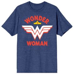 Any Wonder Woman fan would love this juniors' graphic tee!  Crewneck Short sleevesFABRIC & CARE Cotton Machine wash Imported Any Wonder Woman fan would love this juniors' graphic tee!  Licensed Character  Any Wonder Woman fan would love this juniors' graphic tee! Size: Small. Color: Blue. Gender: unisex. Age Group: kids. Woman Graphic, Hero Logo, Wonder Woman Movie, Red Letters, Woman Logo, Wonder Woman Logo, Gold Tiara, Logo Shirt, Blue Gender