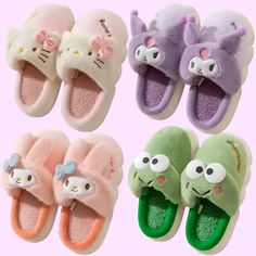 The Kawaii Characters Fleece Lined Slippers are perfect for keeping your feet warm and cozy during colder months. The adorable kawaii characters add a touch of cuteness to your loungewear while the fleece lining provides extra comfort and insulation. Say goodbye to cold feet and hello to cozy relaxation. Cute Fluffy Slippers For Indoor Use, Cute Fluffy Indoor Slippers, Pink Kawaii Slippers For Indoor, Pink Cute Slippers With Super Soft Details, Cute Pink Super Soft Slippers, Pink Cute Super Soft Slippers, Cute Plush Indoor Slippers, Kawaii Round Toe Indoor Slippers, Kawaii Soft Slippers With Round Toe