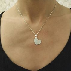 925 Silver Heart - Heart Necklace - Heart Charm - Heart Pendant - Love Necklace - Dainty Necklace - Women Charm- Girl Necklace- Gift For Her . . . . . . . . . . . . . . . . . . . . . . . . . . . . . . . . . . . . . . Looking for a thoughtful gift for your loved one? You will love this high quality 925 Sterling Silver Heart Necklace. This is a perfect gift for your girlfriend or wife. This lovely Sterling Silver Heart Charm Necklace necklace is made to order. Purchase one for your mom or anyone s Silver Dainty Heart Necklace, Silver Heart Pendant Jewelry With Heart Print, Sterling Silver Heart Beads Pendant Necklace, Silver Heart Necklace For Everyday, Silver Heart Pendant Necklace For Everyday, Sterling Silver Heart Charm Pendant Necklace, Sterling Silver Heart Charm Necklace For Valentine's Day, Silver Engraved Heart Necklace For Everyday, Silver Engraved Heart Necklace For Everyday Wear