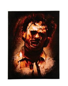 a painting of a man with blood on his face