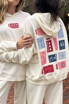 Friend Group Sweatshirts, Popular Crewneck Designs, The Perfect Match Bid Day, Screen Printed Sweatshirt, Match Made In Heaven Sorority, Small Business Hoodies, Matching Sweat Set Aesthetic, Valentines Day Tees, Sorority Hoodie Ideas