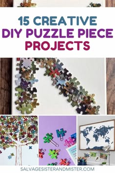 15 creative diy puzzle piece projects that are perfect for kids and adults to make