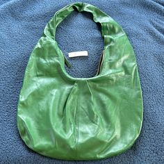 Brand New Never Worn, Too Late To Return. Gorgeous Unique Emerald Green Color. Green Leather Bag With Snap Closure, Green Shoulder Bag With Snap Closure For Daily Use, Green Satchel Shoulder Bag With Snap Closure, Casual Hobo Bag With Snap Closure For Errands, Green Soft Leather Hobo Bag For Shopping, Chic Green Hobo Bag For Errands, Green Tote Shoulder Bag With Snap Closure, Green Pouch Hobo Bag For Shopping, Green Leather Shoulder Bag With Snap Closure