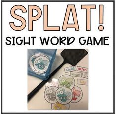 the sight word game is displayed in front of a white background