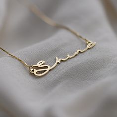 Mon Petit Name Necklace - Vermeil Gold Plated | Oak & Luna Delicate Choker, Real Diamond Necklace, Gold Lariat Necklace, Gold Chain Choker, Bezel Necklace, Diamond Solitaire Necklace, Gold Bar Necklace, Cluster Necklace, Gold Diamond Necklace