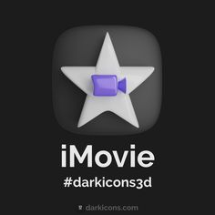 the dark icon for imovie, which has an image of a star on it