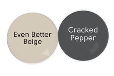 two black and white circles with words that read even better, cracker, and crocked pepper