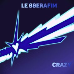 a blue and white poster with the words, le sesrafm on it