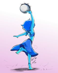 a drawing of a woman reaching up to catch a frisbee