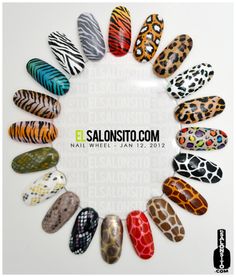 Nails Leopard, Nail Art Wheel, Animal Print Nails Art, Kutek Disney, Clear Acrylic Nails, Animal Nail Art, Zebra Nails, Cow Nails, Zebra Animal