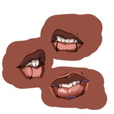 three different types of mouth shapes with one open and the other closed, all showing teeth