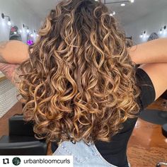 The Curly Girl Method, Dyed Curly Hair, Natural Curly Hair Cuts, Highlights Curly Hair, Hair Tint, Natural Curls Hairstyles, Curly Girl Method, Brown Hair With Highlights