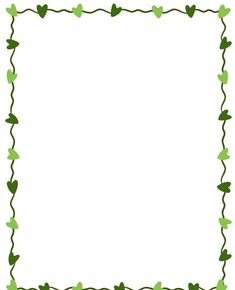 a green frame with leaves on it