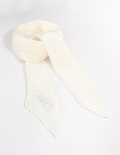 Nothing compares your winter look loke a chic cream coloured scarf. This satin beauty drapes elegantly and the pleated design lets you wear it in different ways- around your neck, in your hair and even as a fun belt. Dimensions: Length 700 mm x Width 700 mm Weight: 48g | Lovisa Pleated Satin Fabric Scarf, Neutrals Chic White Scarves For Fall, Elegant White Winter Scarf, Fabric Scarf, Winter Looks, Satin Fabric, Cream Color, Scarf Accessory, Satin, Cream