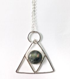 Manifest Your Power Necklace Sterling Silver Pyramid Jewelry For Gifts, Sterling Silver Pyramid Jewelry As Gift, Pyramid-shaped Sterling Silver Jewelry Gifts, Silver Labradorite Pendant Crystal Necklace, Spiritual Sterling Silver Crystal Necklace With Adjustable Chain, Minimalist Silver Pyramid Jewelry, Handmade Silver Geometric Jewelry, Silver Gemstone Mystical Necklace, Mystical Silver Necklace For Meditation