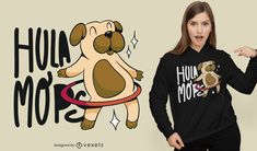 Hula hoop dog t-shirt design Instagram Puzzle, Hula Hoop, Graphic Tee Design, Dog T Shirt, Trendy Tshirts, Dog Shirt