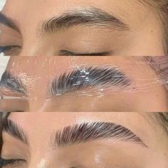 #sobrancelhas My Lamination Lift, Laminated And Tinted Brows, Eye Lash Design, Lashes And Eyebrows, Grow Eyebrows Thicker, Eyelash Lift And Tint, Eyebrow Lift