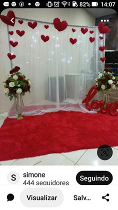 an image of a room decorated for valentine's day