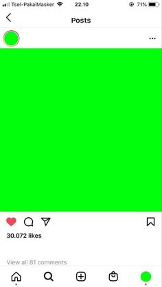 the green screen is being used to send messages