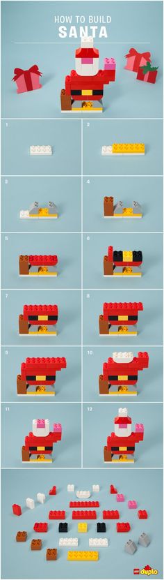 the instructions for how to make lego santa