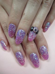 i see you. and i love you. 2010 Nails, Pastel Goth Nails, Glittery Acrylic Nails, Glittery Nails, Holiday Nail Designs, Goth Nails, Nail Art Ombre, Trendy Nail Art, Nail Art Inspiration