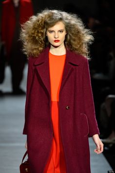 New York Fashion Week Backstage Beauty: Big '40s Hair And A Classic Red Lip At Marc By Marc Jacobs Fall 2013 (PHOTOS) Skiing Hair, 40s Hair, Pin Curl, 40s Hairstyles, Fashion Show Backstage, Red Lip, Color Fashion, Fall Color, Big Hair