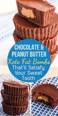 These easy keto chocolate peanut butter fat bombs are easy to make. Store them in your fridge and you'll always have a healthy high fat snack ready when you need to up your fat or have a sweet craving... Keto Camping, Peanut Butter Keto, Low Carb Snacks Sweet, High Fat Snacks, Fat Bomb Recipes, High Fat Low Carb Recipes, Lowering Cholesterol, Keto Eating