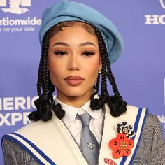 INGLEWOOD, CALIFORNIA - MARCH 01: Coi Leray attends 2023 Billboard Women In Music at YouTube Theater on March 01, 2023 in Inglewood, California. (Photo by Monica Schipper/Getty Images) Coi Leray Cornrows, Cornrow Ponytails, Braided Hairstyles For Curly Hair, Hairstyle Ideas For Curly Hair, Coi Leray Braids, Ideas For Curly Hair, Portrait Practice, Cornrow Ponytail, Tattoo Portrait