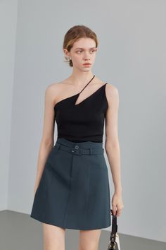 Fansilanen | Soleil Black Asymmetric Camisole Top – Fangyan Asymmetric Neckline, Asymmetrical Tops, Strap Top, Shoulder Crop Top, Strap Tops, One Shoulder Dress, Apparel Accessories, The House, Camisole Top