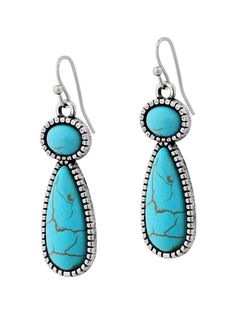 PRICES MAY VARY. Turquoise is an ancient charming sea green stone, representing wisdom, tranquility and good luck Crafted from high quality zinc alloy with antique silver plated finish and created turquoise gemstones Turquoise pendant measures about 1.4 x 0.5 inches (3.6 x 1.2 cm) and weighs 0.14 oz (4 g) A nice addition to any jewelry collection that surely adds a touch of bohemian vibe to your outfit 100% customer satisfaction with 30 days money back guarantee or free replacement Southwestern Nickel-free Teardrop Earrings, Southwestern Style Teardrop Dangle Earrings, Southwestern Turquoise Teardrop Earrings, Bohemian Turquoise Teardrop Earrings, Turquoise Boho, Vintage Hippie, Hippie Jewelry, Vintage Bohemian, Turquoise Pendant