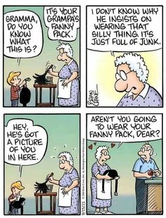 a comic strip with an older woman talking to a cat and the caption that says,