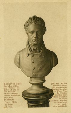 an old photo of a bust of a man wearing a coat and tie with words below it