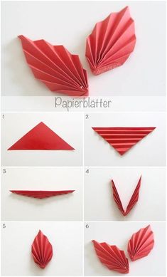 how to make origami leaves with paper