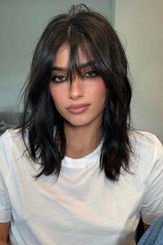 30 Wolf Cut Hairstyle Ideas Trending in 2024 | Marie Claire Shaggy Brunette Hair, Cute Shaggy Haircuts, Mid Shag Haircut, Long Bob Styling, Haircut 2025 Trends Women, Shaggy Haircuts Straight Hair, Long Bobs Haircuts, Shag Haircut Women, Mid Length Shag Haircut