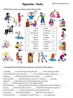 an image of opposites and opposites worksheet with pictures on the page