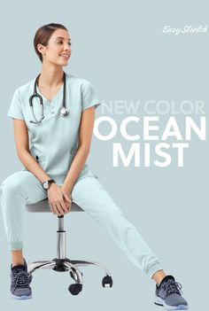 Elevate your medical workwear with Ocean Mist, a new limited color by Easy Stretch! Shop this calming hue of blue only at UniformAdvatage.com. Corporate Uniforms, Medical Photos