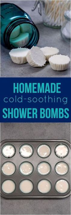 Stuffed up? Pop one of these easy-to-make vapor bombs into the shower--as it melts, it turns your shower into a soothing steam room & helps relieve congestion. Relieve Congestion, Shower Melts, Savon Diy, Sugar Scrubs, Cold Remedies, Christmas Bow, Mesh Ribbon