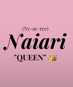 a pink background with the words ny - ar - re najari queen on it