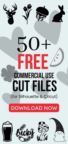 50 + free commercial use cut files for silhouette & cricut