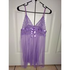 Lavender Lace Lingerie Babydoll Dress (L) Black Lace Lingerie Babydoll Dress (One Size) Unused, But No Tags Purple Lace Trim Party Sleepwear, Purple Lace Sleepwear With Lace Trim, Purple Camisole For Sleepover, Purple Sheer Sleepwear For Night, Sheer Purple Sleepwear, Purple Camisole Loungewear, Coquette Purple Sleeveless Sleepwear, Purple Lace Sleepwear For Loungewear, Purple Lace Sleepwear