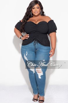 Polyester %: 100 Model is wearing 2X Plus Size Off The Shoulder, Normal Distribution, Frill Top, Chic And Curvy, Frill Tops, Off Shoulder Top, Off Shoulder Tops, No Frills, The Middle