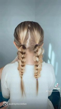 How to Pancake Braid - This is how to pancake braid your hair. An easy hair tutorial for a simple girls hairstyle. How To Pancake Braid, Pancake Braid, Braid Your Hair, Easy Toddler Hairstyles, Easy Little Girl Hairstyles, Girly Hairstyles, Kid Hair, Girl Hair Dos, Girls Hairstyles Easy