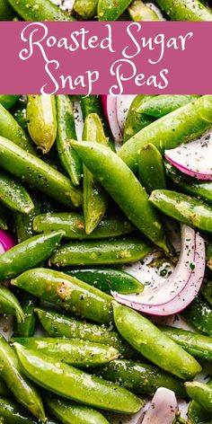 roasted sugar snap peas with garlic and herbs